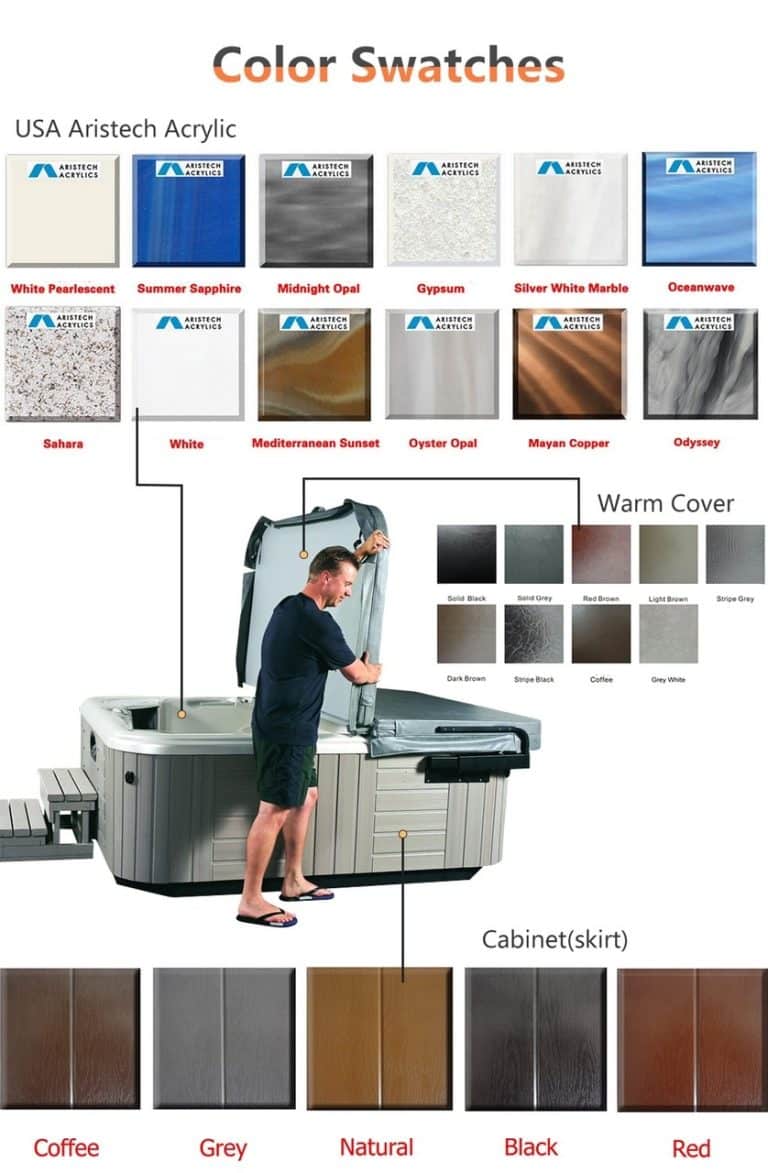 Bảng màu thân vỏ SPA tùy chọn - Bồn tắm My Spa 300215